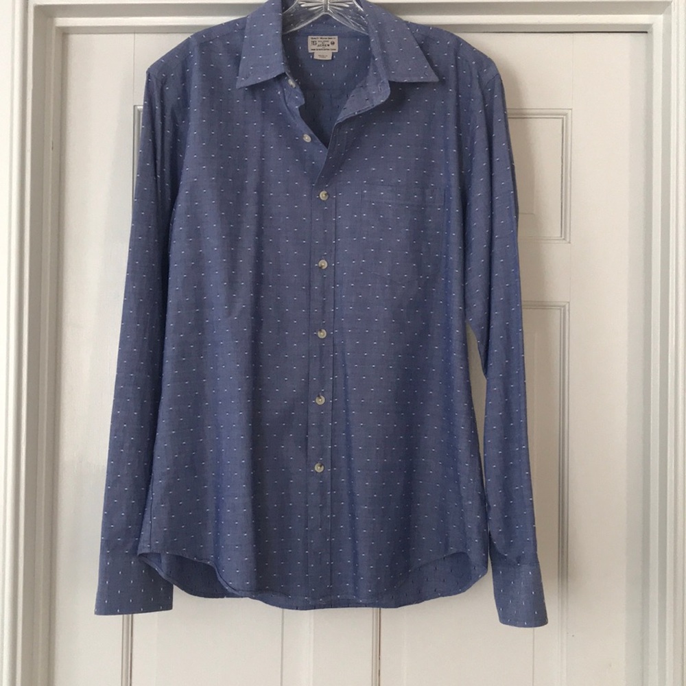 Men’s JCrew Blue Cotton Button Up